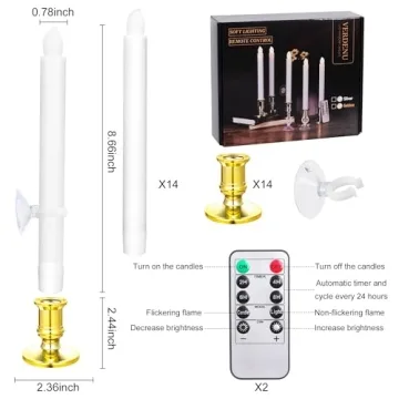 Verdenu Remote Control Christmas Window Candles