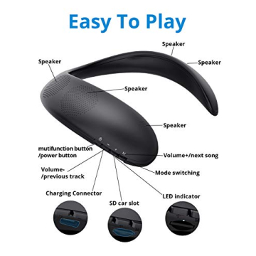 Bluedio Neckband Wireless Speaker for All Adventures