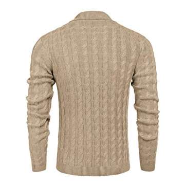 COOFANDY Men's Shawl Collar Sweater - Stylish & Comfortable