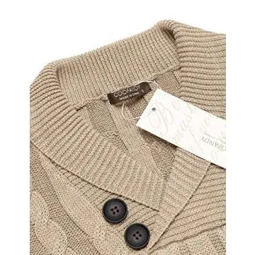 COOFANDY Men's Shawl Collar Sweater - Stylish & Comfortable