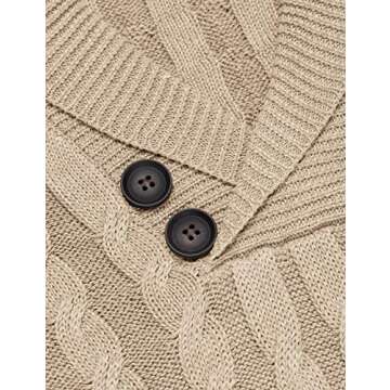 COOFANDY Men's Shawl Collar Sweater - Stylish & Comfortable