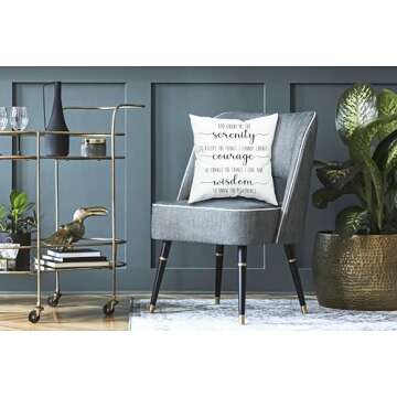 Farmhouse Christian Decor, Vintage Serenity Prayer Pillowcase, God Grant Me The Serenity Farmhouse B...