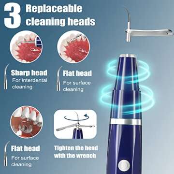 Plaque/Tartar Remover for Teeth, Dental Calculus Remover Teeth Cleaning Kit with LED Light & 5 Adjustable Modes