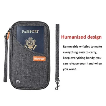Defway RFID Blocking Passport Holder Family Travel Wallet