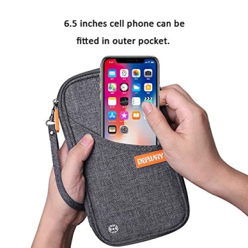 Defway RFID Blocking Passport Holder Family Travel Wallet