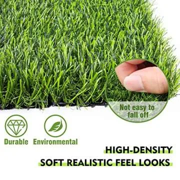 Kesfey 12 x 36 Inch Artificial Grass Table Runners Washable Green Synthetic Home Decor Faux Table Runner Trimmable Green Artificial Tabletop Supplies for Golf Themed Party Dining Decor Baby Shower