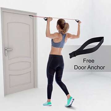 Atemi Sports Fitness Bands with Handles & Door Anchor