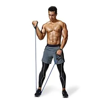 Atemi Sports Fitness Bands with Handles & Door Anchor