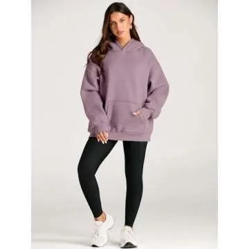 EFAN Womens Hoodies Oversized Sweatshirts Pullover Fleece Sweaters Long Sleeve Winter Fall Outfits Fashion Y2k Clothes Nutmeg M