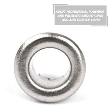 500 Pack Silvery Metal Grommets for DIY Crafting and Sewing