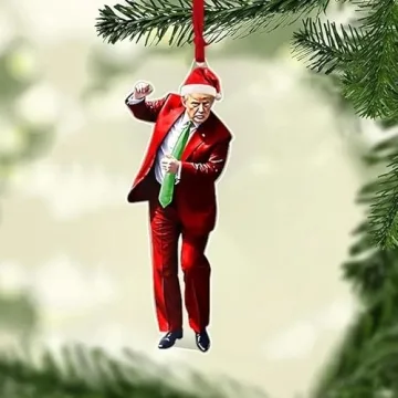 Donald Trump Christmas Ornaments Set of 3 - 2024