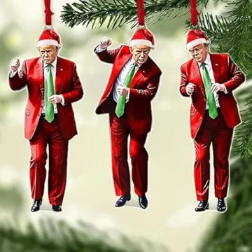 Donald Trump Christmas Ornaments Set of 3 - 2024