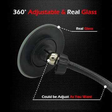 Ampper Clip On Security Mirror, Convex Cubicle Mirror for Personal Safety and Security Desk Rear View Monitors or Anywhere (3.35", Round)