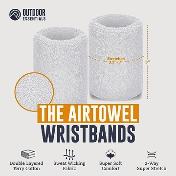 OutdoorEssentials Sweat Bands for Wrists - Perfect for Active Lifestyles!
