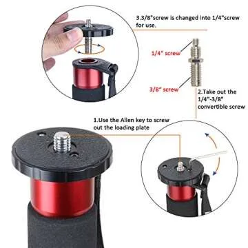 Avella C325 58 Inch Carbon Fiber Camera Monopod Professional Telescopic Monopods for Canon Nikon Sony Olympus Panasonic DSLR Camera Black