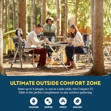 GCI Outdoor Compact Camp Table 25 for Camping & Picnics
