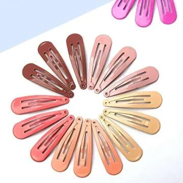 AOFLLU Hair Clips for Girls, 120 Pcs No Slip Metal Snap Hair Clips Barrettes for Girls Kids Women