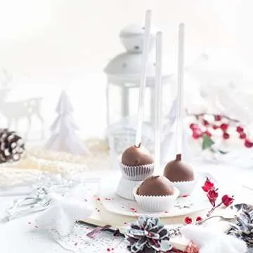 hapray 100-PCS Clear Plastic Swizzle Sticks, Crystal Cake Pops, Cocktail Coffee Drink Stirrers, Lolipop Stick, 7.24 Inch