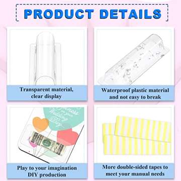 60 Pcs Clear Lip Balm Pouches for DIY Details