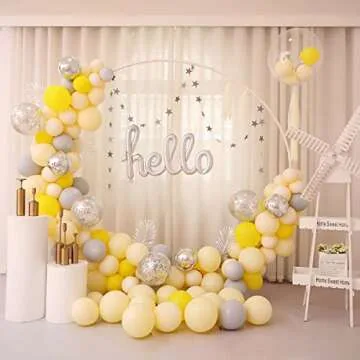 Pastel Yellow Balloons 85 Pcs Kit for Baby Showers Parties