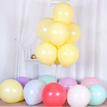 Pastel Yellow Balloons 85 Pcs Kit for Baby Showers Parties