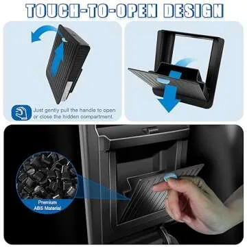 XINTUO 3Pcs Center Console Organizer Tray Compatible for Tesla Model 3 Model Y Accessories 2024 2023-2021 Armrest Hidden Drawer Storage Box [Not Compatible for Model 3 2024]