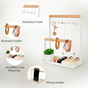 Stylish PAMANO Jewelry Organizer with Velvet Ring Holder