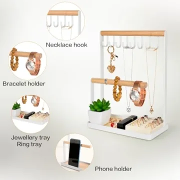 Stylish PAMANO Jewelry Organizer with Velvet Ring Holder