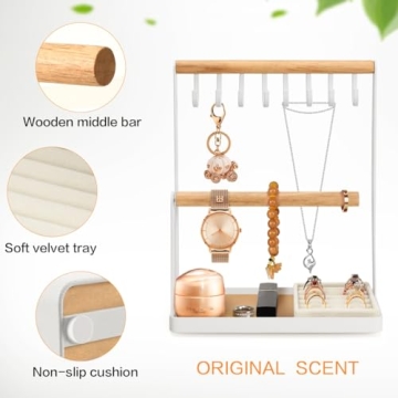 Stylish PAMANO Jewelry Organizer with Velvet Ring Holder