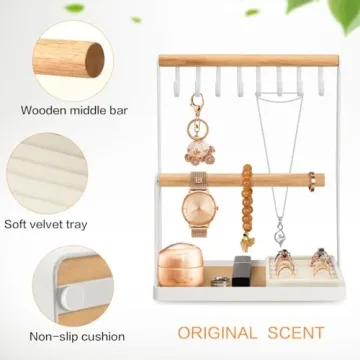 Stylish PAMANO Jewelry Organizer with Velvet Ring Holder