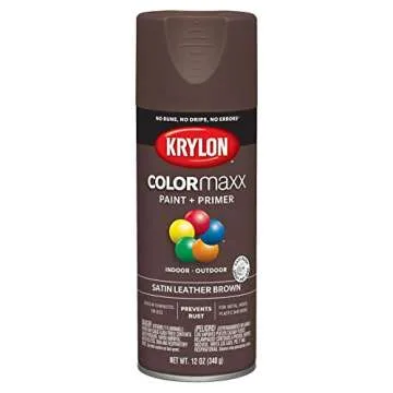 Krylon COLORmaxx Spray Paint and Primer - Satin Leather Brown