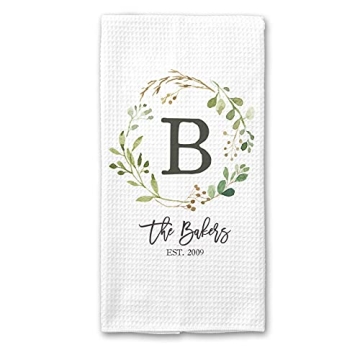 Custom Waffle Weave Dish Towel - Personalized Kitchen Gift