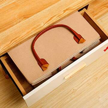 Levier Felt Stair Basket with Leather Handles - Organizer