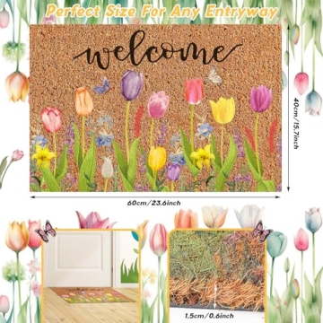 Ceenna Valentine's Day Coir Doormat for Spring Decor