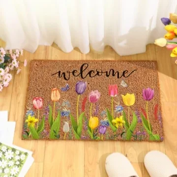 Ceenna Valentine's Day Coir Doormat for Spring Decor