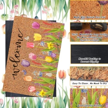 Ceenna Valentine's Day Coir Doormat for Spring Decor