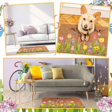 Ceenna Valentine's Day Coir Doormat for Spring Decor