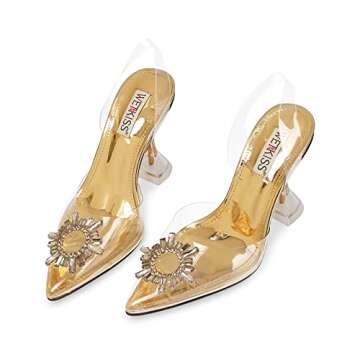 Wetkiss Clear Heels Shoes - Elegant Rhinestone Sandals