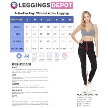 Leggings Depot High Waisted Women's ActiveFlex Leggings-HLY (Yoga Black, L)