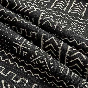 Covington Mazinda Tribal Jacquard Onyx Fabric by the Yard - High-Quality Upholstery Material