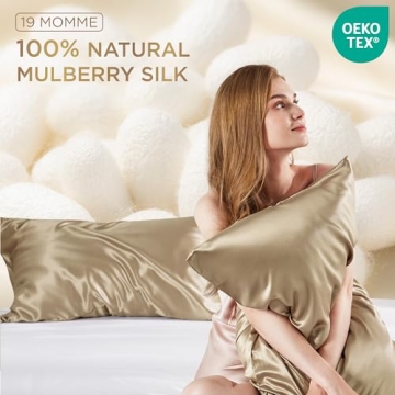 Luxurious Bedsure 100% Mulberry Silk Pillowcase Set 2 Pack