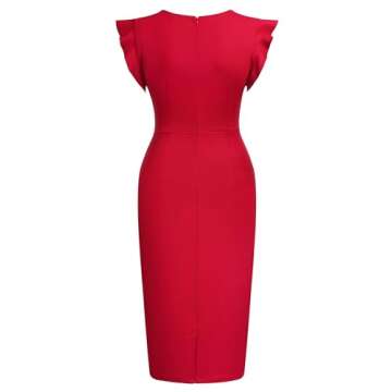 Elegant Miusol Women's Ruffles Cocktail Dress for Events