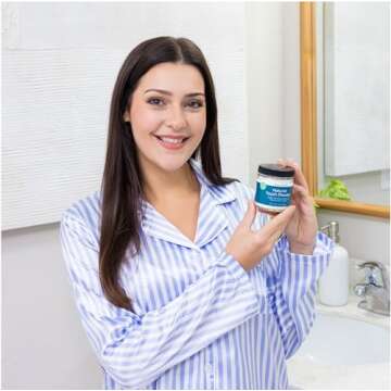 Viva Doria Natural Tooth Powder | Remineralizing Teeth Whitening Powder | Toothpaste Power | Breath Freshener | Refreshing Mint Flavor | 3 Oz Glass Jar