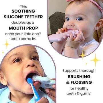Brushing Buddy Fun Silicone Teether and Mouth Prop Toy
