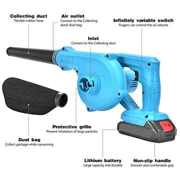 Timstono Cordless 2-in-1 Leaf Blower & Vacuum