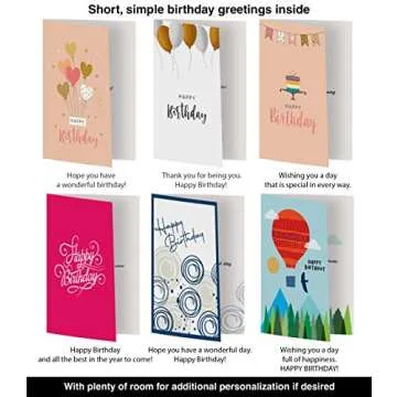 Dessie 60 Unique Birthday Cards Assortment for All Ages