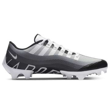 Nike Men's Vapor Edge Team Football Cleats, Black/White/Smoke Grey, 10.5