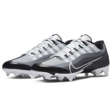 Nike Men's Vapor Edge Team Football Cleats, Black/White/Smoke Grey, 10.5