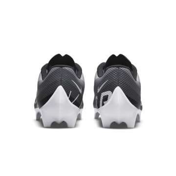 Nike Men's Vapor Edge Team Football Cleats, Black/White/Smoke Grey, 10.5