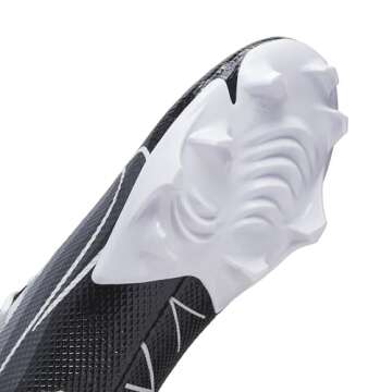 Nike Men's Vapor Edge Team Football Cleats, Black/White/Smoke Grey, 10.5